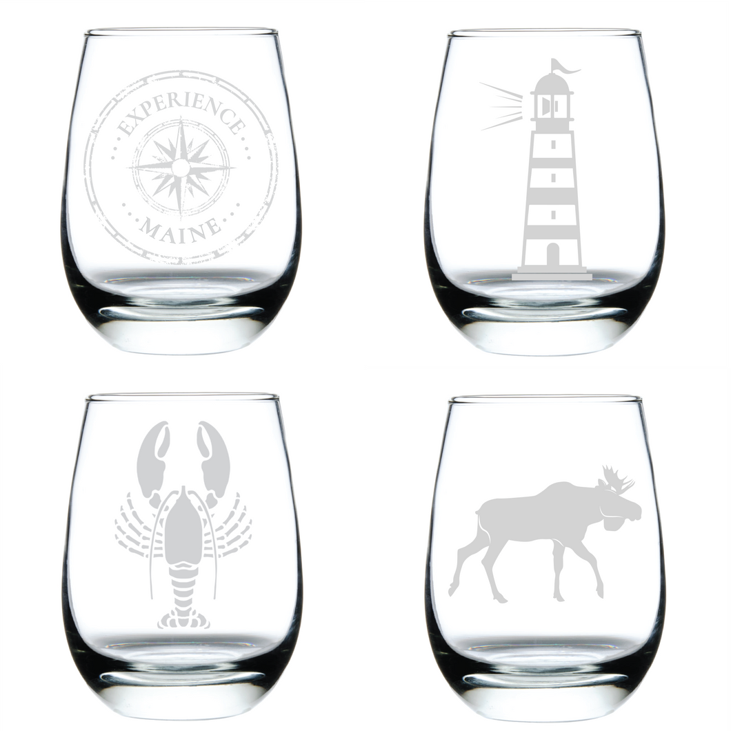 Stemless Wine Glass Set