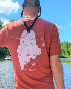 Treasure Your Maine Experience - Maine Map T-Shirts